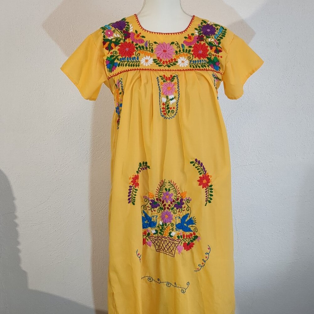 Yellow Latin Embroidered Dress